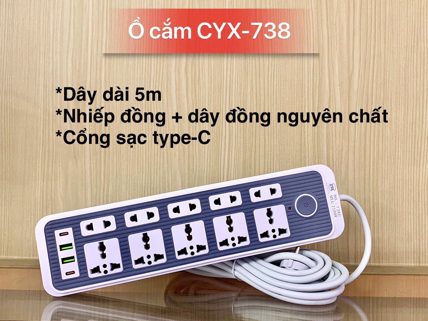 Ổ Cắm Điện USB Đa Năng