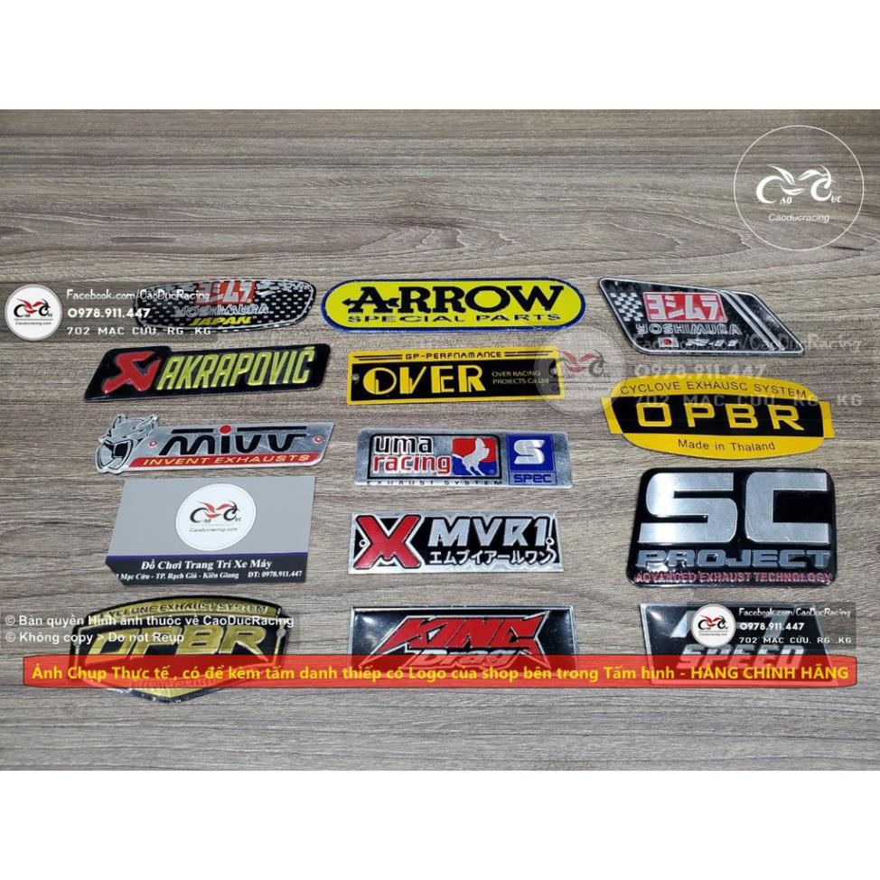 Tem nhôm logo trang trí dán mọi chỗ CD79