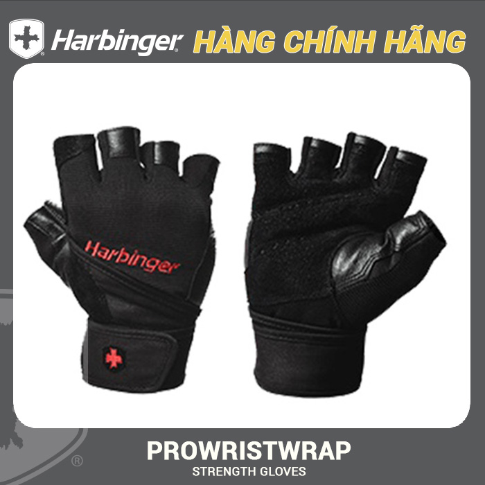 Găng tay tập Gym Harbinger Men’s Pro Wristwrap có quấn cổ tay