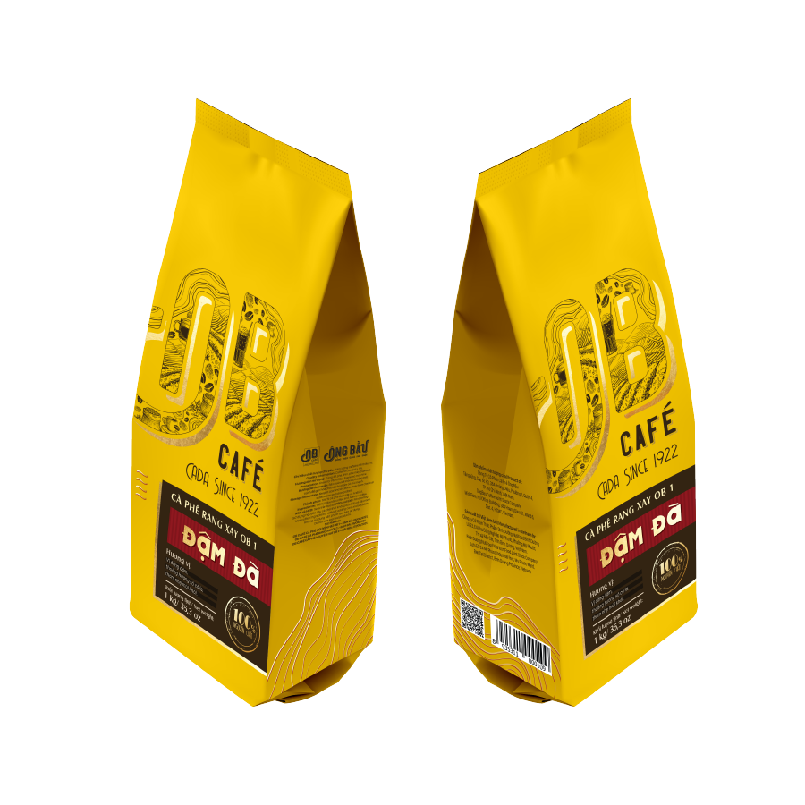 Ông Bầu Cà Phê Rang Xay OB1 – Đậm Đà - Túi 1kg