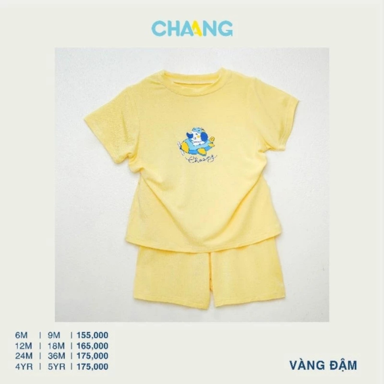 (Chaang) Bộ cộc Chaang họa tiết bé trai, bé gái