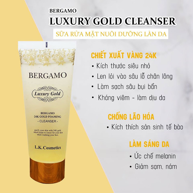[HCM]Sữa rửa mặt BERGAMO Foaming Cleanser 150ml
