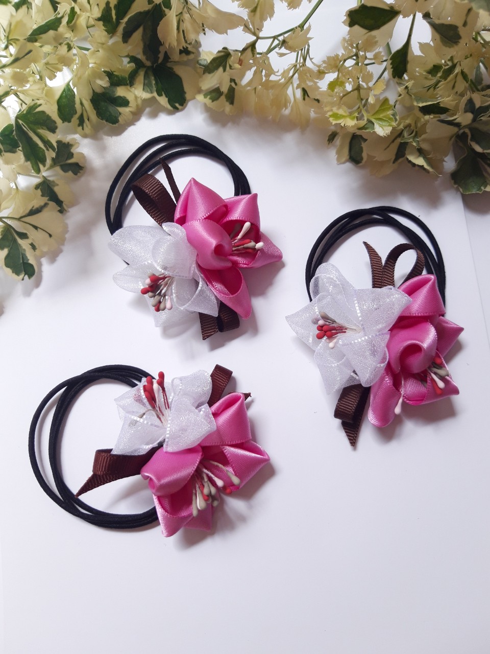Cột tóc Hoa Voan Handmake