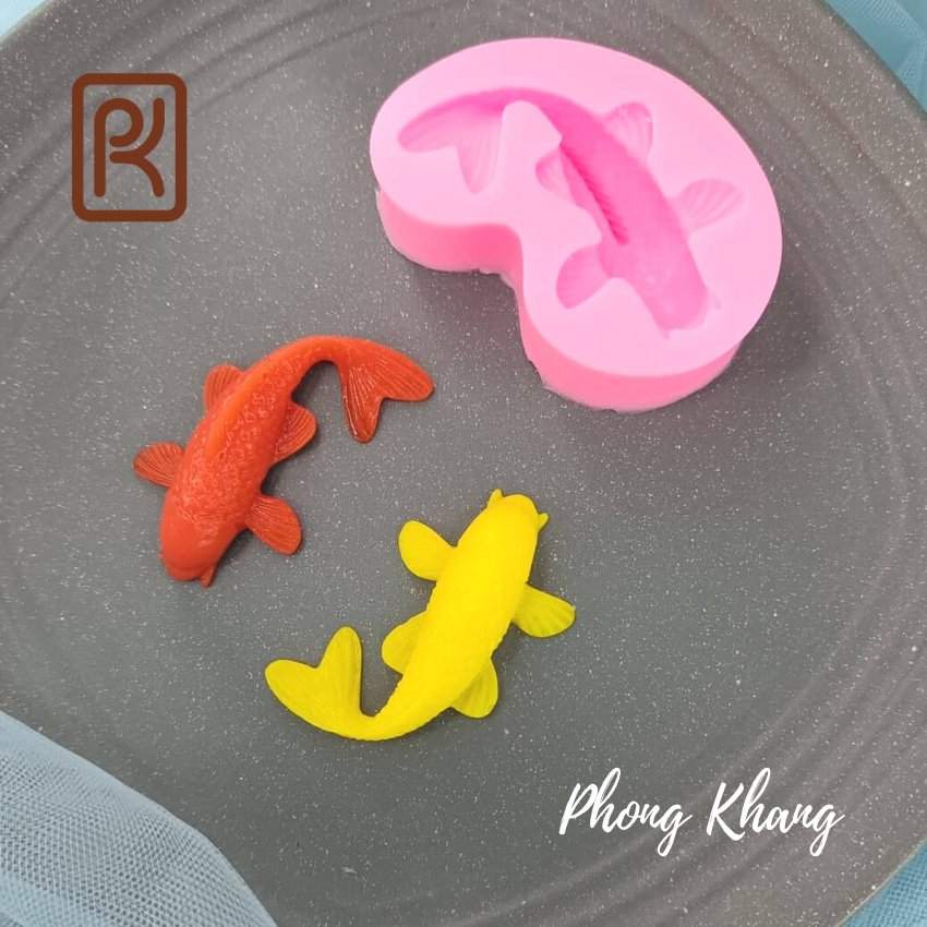 Khuôn silicon 4d Phong Khang làm rau câu cá koi
