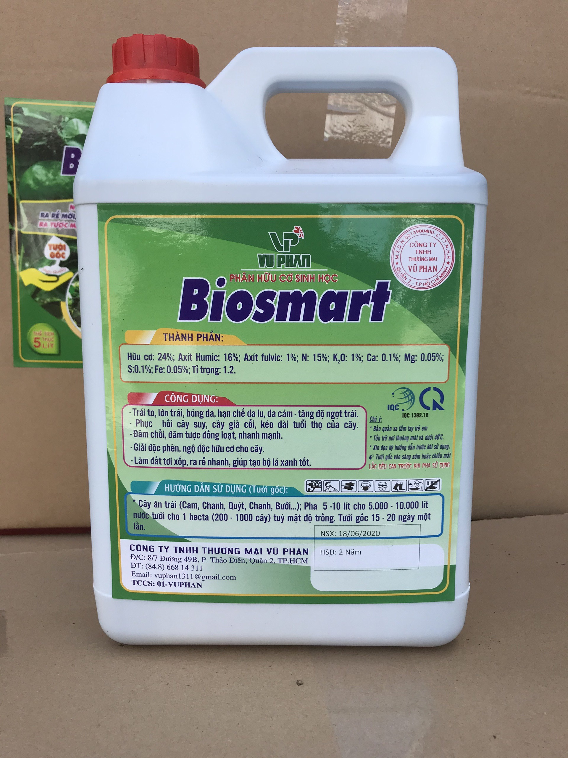 Phân hữu cơ tưới gốc giải độc phèn Tăng pH đất can 5 lít