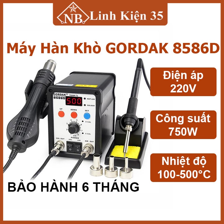 Máy hàn khò gordak 8586d công suất 700w bảo hành 6 tháng