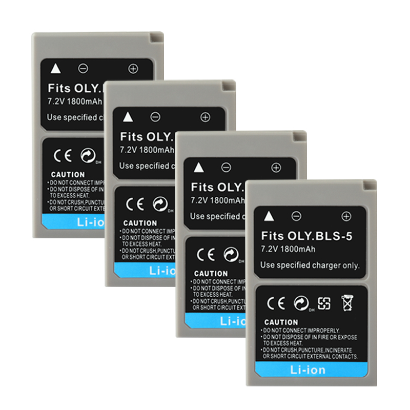 Psbls5 ps-bls5 bls5 pin cho olympus om-d e-m10 bút e-pl2 e-pl5 e-pl6 e-pl7 e-pm2 stylus1 ps-bls5 1800mah máy ảnh batterie