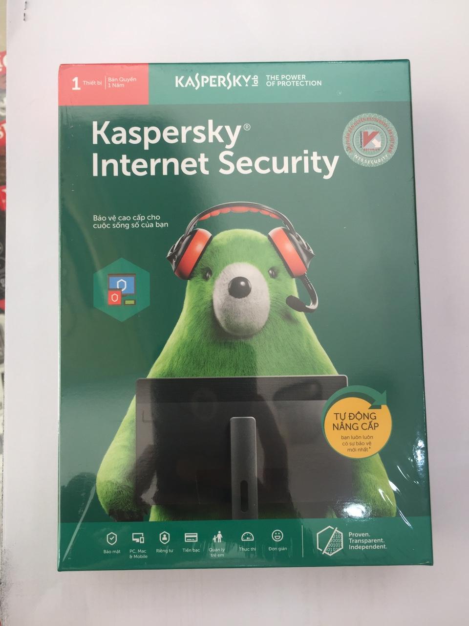 Phần mềm diệt virus Kaspersky Internet Security 1PC