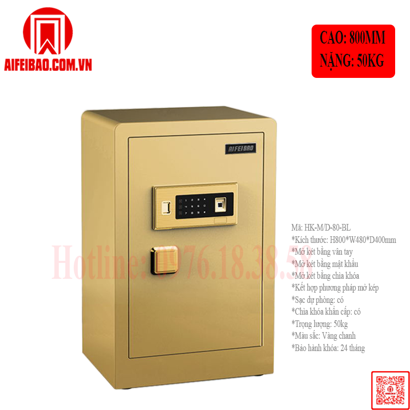 Két sắt thông minh Aifeibao HK-M/D-80-BL