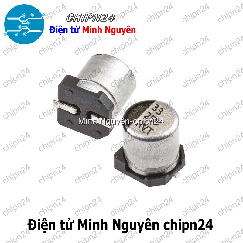 [5 con] (K294) Tụ nhôm 33uF 25V 5x5.4mm (SMD Dán) - HH005094