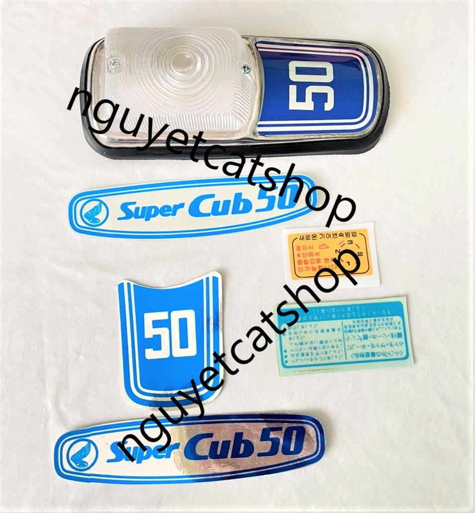 Bộ tem + nạ xe cub 78/50 xanh