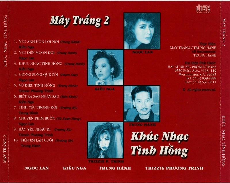 Khúc Nhạc Tình Hồng - Mây Trắng 2 (Hải Âu CD08)