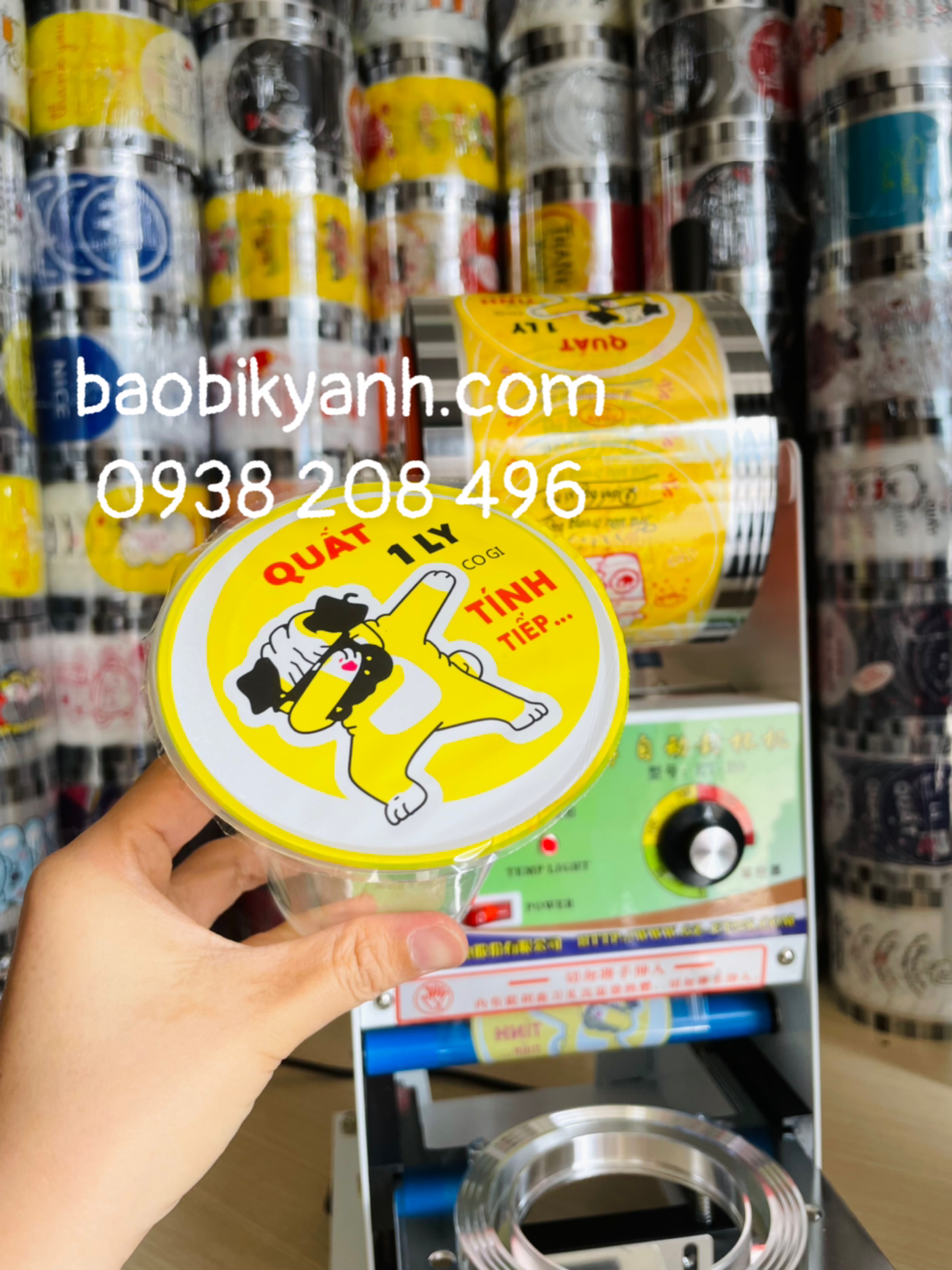 Màng ép ly/Keo dán miệng ly 2400 nắp