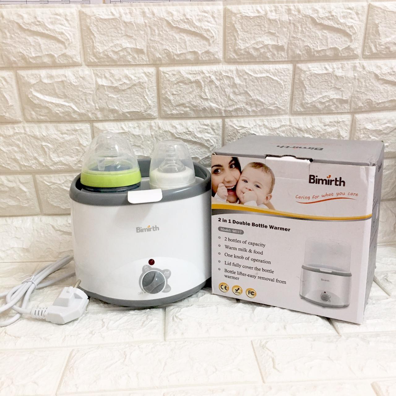 Máy hâm sữa và tiệt trùng 2 Bình Cổ Rộng Bimirth