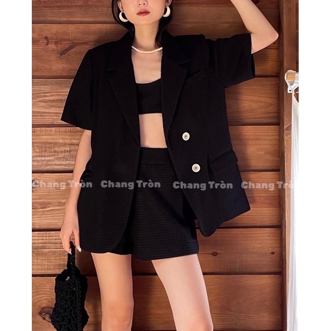 Full Sét Blazer Chang Cao Cấp - Chang tròn