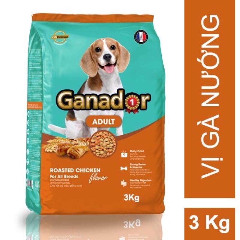 Thức ăn hạt Ganador 3kg cho chó(nhiều vị)