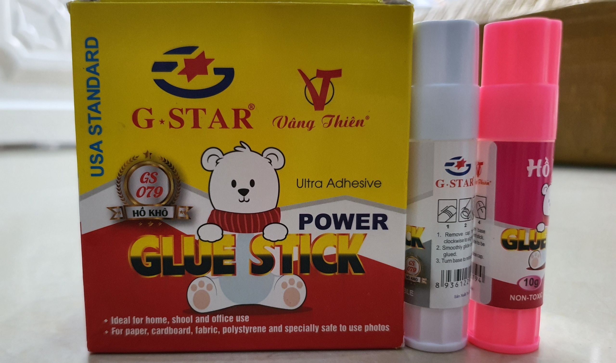 Hồ Khô Keo Dán Giấy Gstar Hộp 12 Thỏi