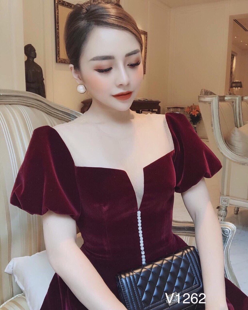 [HCM]Đầm nhung cao cấp quá đẹp ( đầm cao cấp)