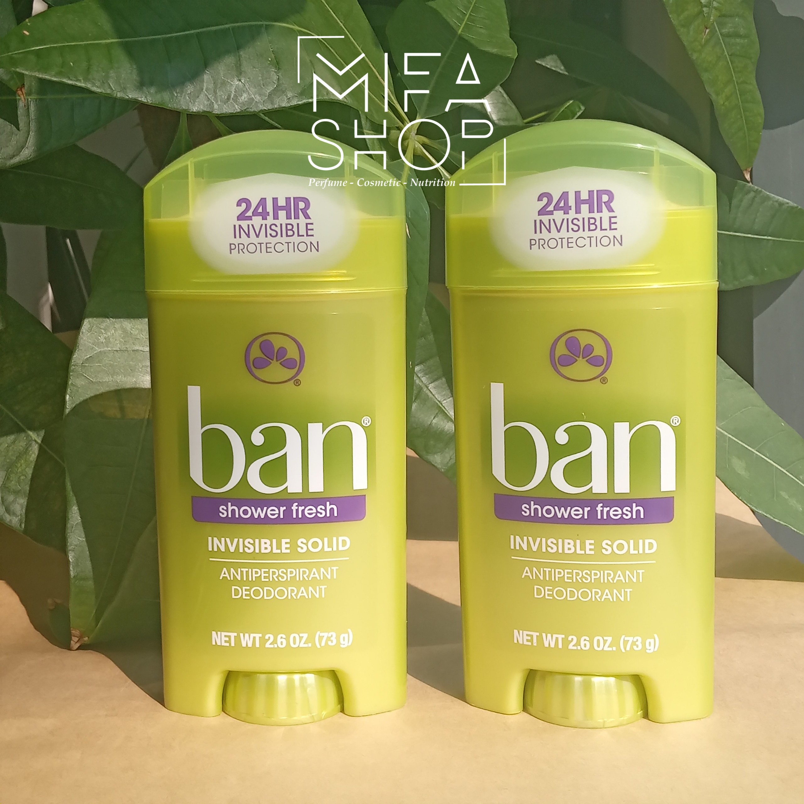 Lăn khử mùi sáp Ban Shower Fresh Invisible Solid 73g