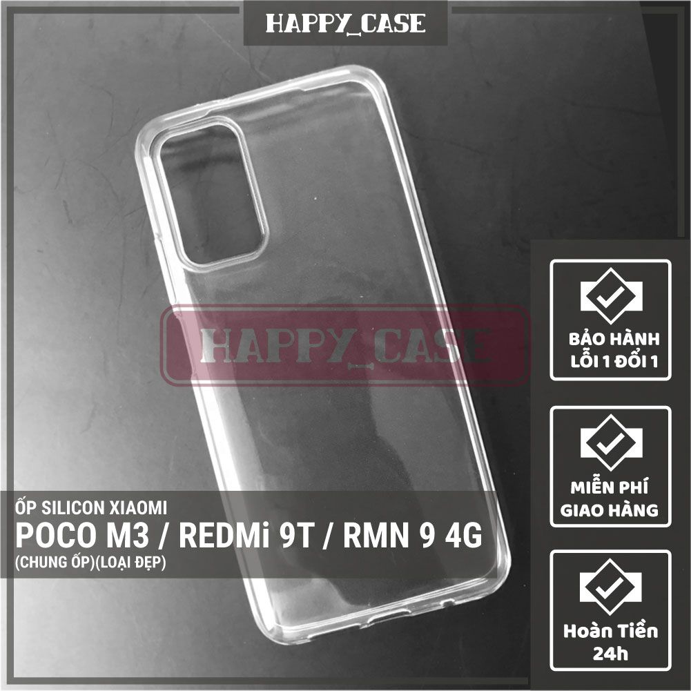 Ốp Điện Thoại XIAOMI POCO M3 / REDMI 9T / REDMI NOTE 9 4G (CHUNG ỐP)(LOẠI ĐẸP) Thin Transparent Silicon