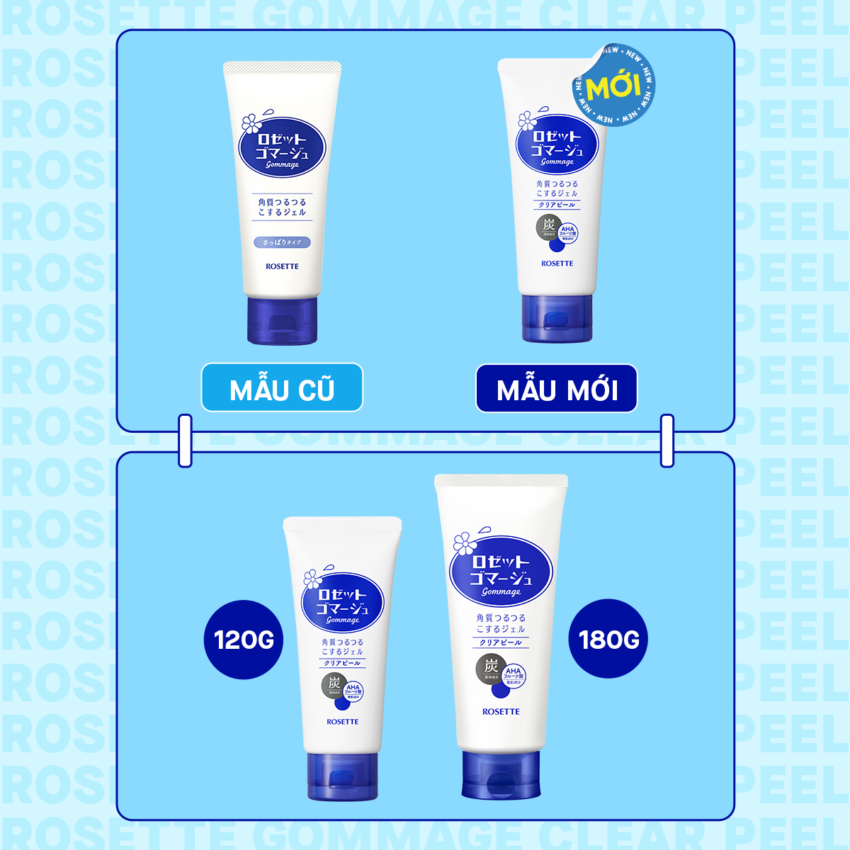 Tẩy Tế Bào Chết Rosette Thu Nhỏ Lỗ Chân Lông Gommage Clear Peel 120G