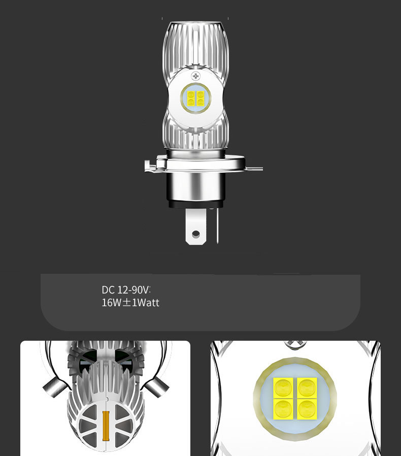 Đèn pha led siêu sáng chân H4 dùng Yamaha PG1