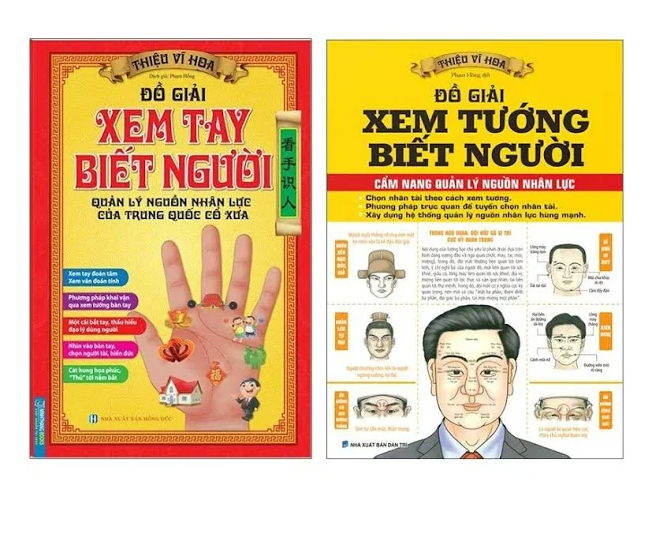 Sách - combo đồ giải xem tay biết người + đồ giải xem tướng biết người - cẩm nang quản lý nguồn nhân lực