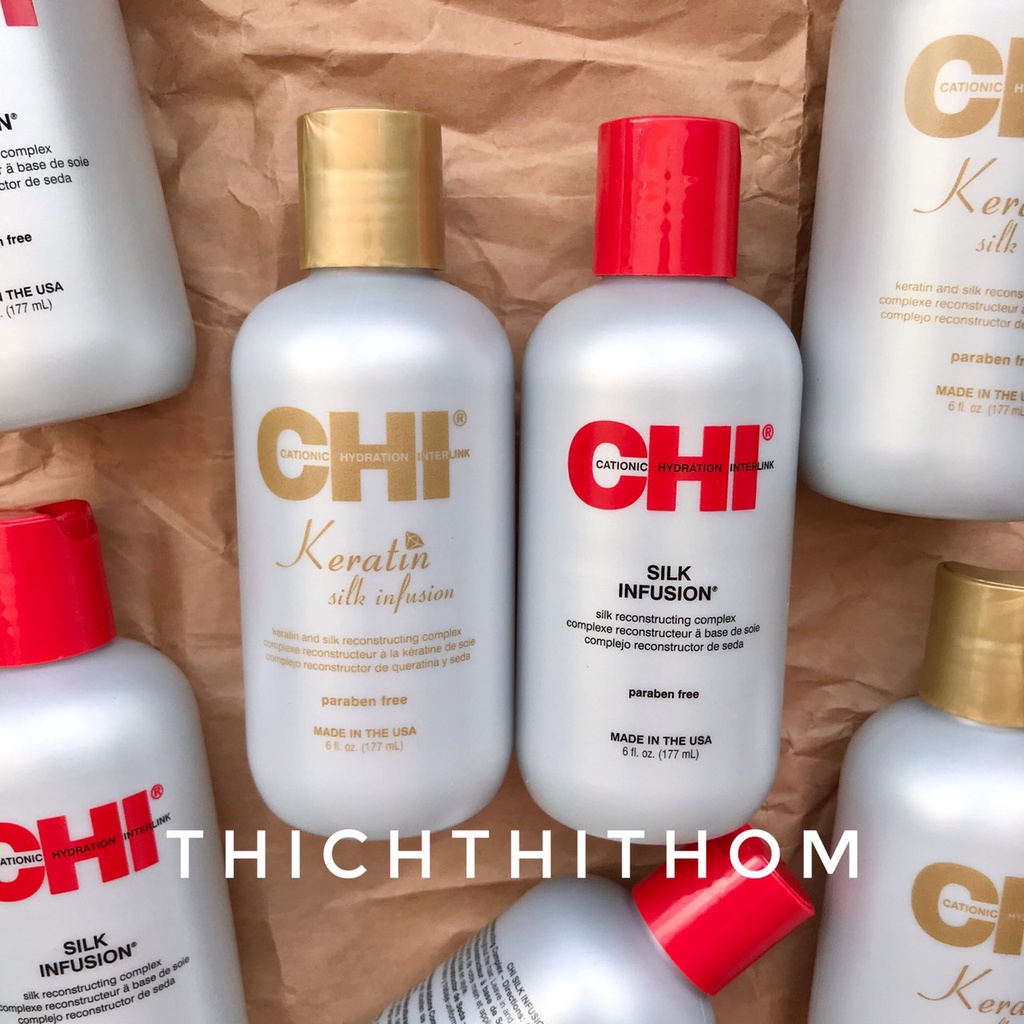 [CÓ BILL] Tinh Dầu Dưỡng Tóc CHI Keratin Silk Infusion 177ml