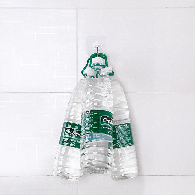 2 Móc dán tường siêu dính 6x6cm trong suốt chịu lực E183