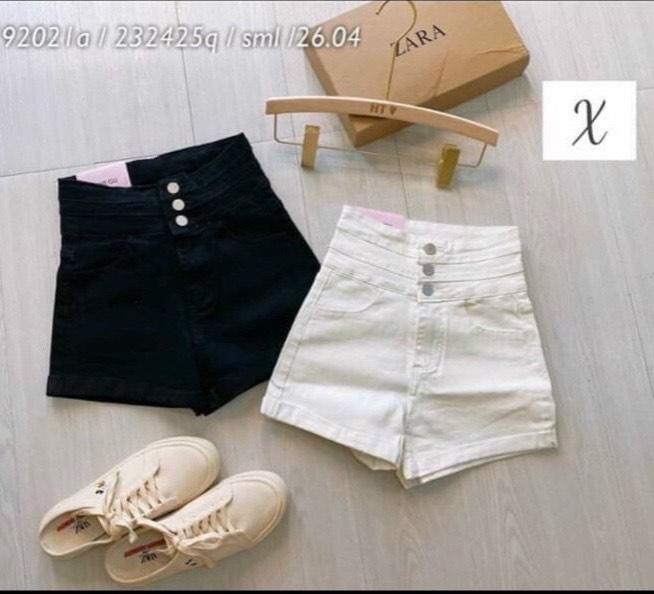 Quần short nữ lưng cao tôn dáng 3 nút siêu xinh
