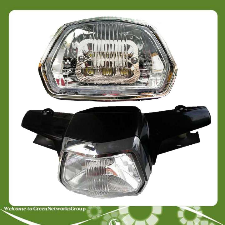 Bộ combo đầu đèn pha led 6 bóng cho xe máy dream đầu lồi GreenNetworks