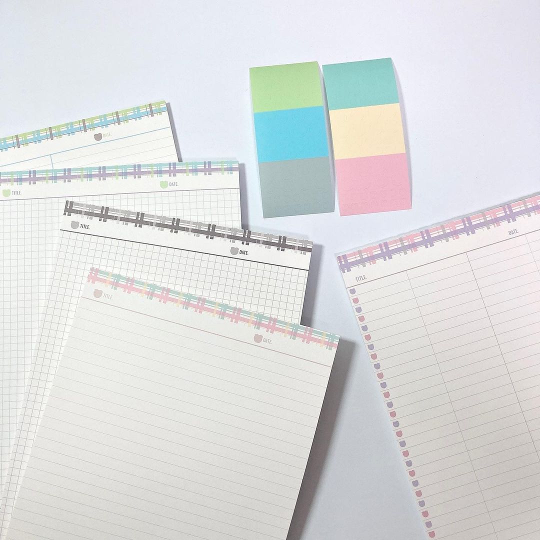 Giấy Note B5 Colorful Caro Plaid Nhà Cam