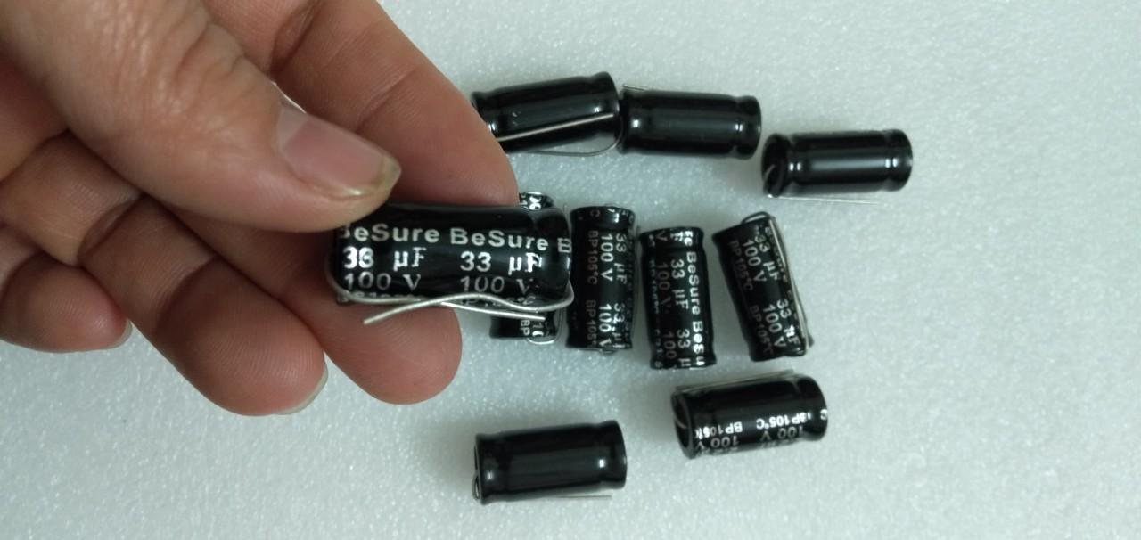 10 Tụ 2 đầu 33uf 100