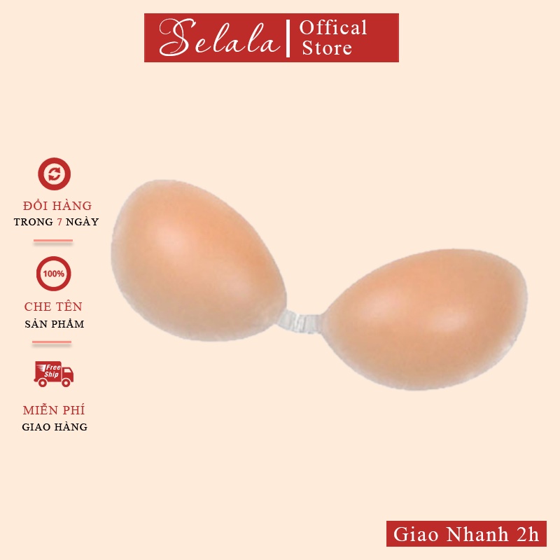 Miếng dán nâng ngực selala cài trước tạo khe chống tụt silicon cao cấp pk11