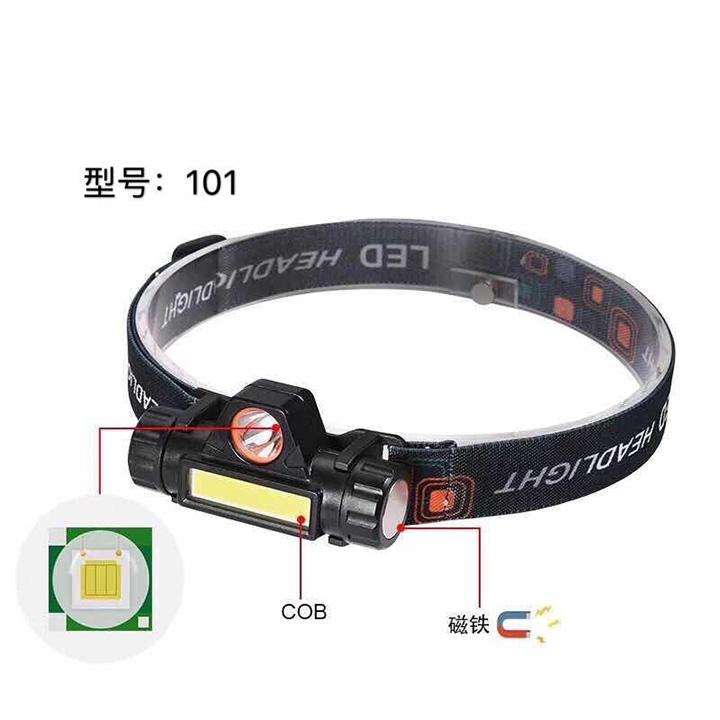 Đèn pin đội đầu 2 BÓNG 101 Tặng Kèm Pin