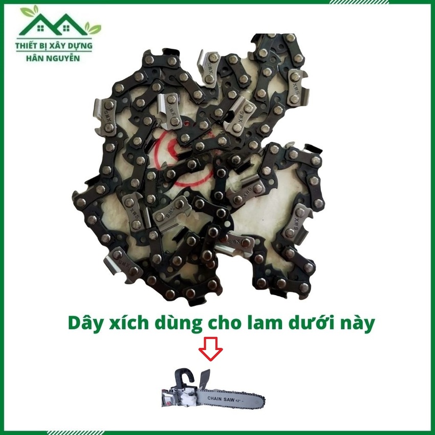 Dây xích gắn lưỡi cưa máy mài,dùng cho thanh lam 11.5",12"