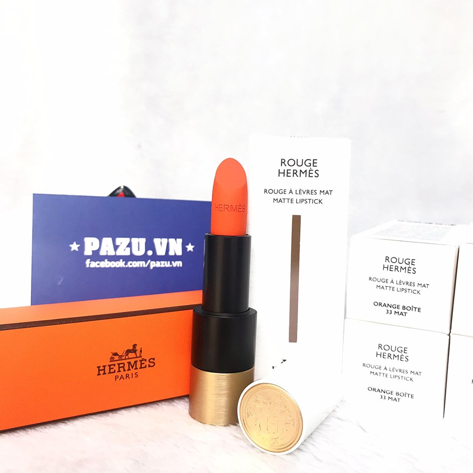 [HCM]Son Hermes Matte - 33 Orange Boîte