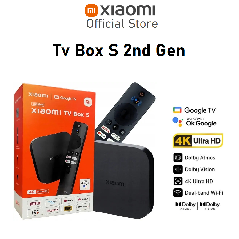 Xiaomi Mi Box S Gen 2 4K - Xiaomi TV Box S 2nd 4K 60fps Bluetooth 5.2 Google TV - Hàng chính hãng DGW