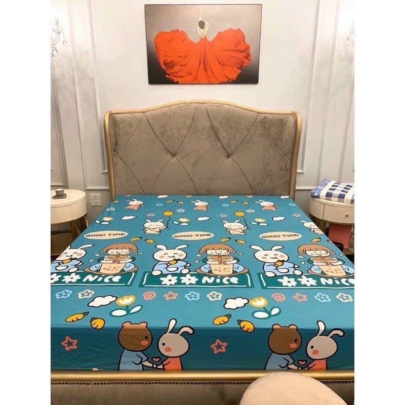 Ga chống thấm hàng chuẩn 1m6*2m CHẤT LIỆU COTTON POLY GIAO MÀU NGẪU NHIÊN NẾU CHỌN MÀU ( CHÁT VỚI SHOP )