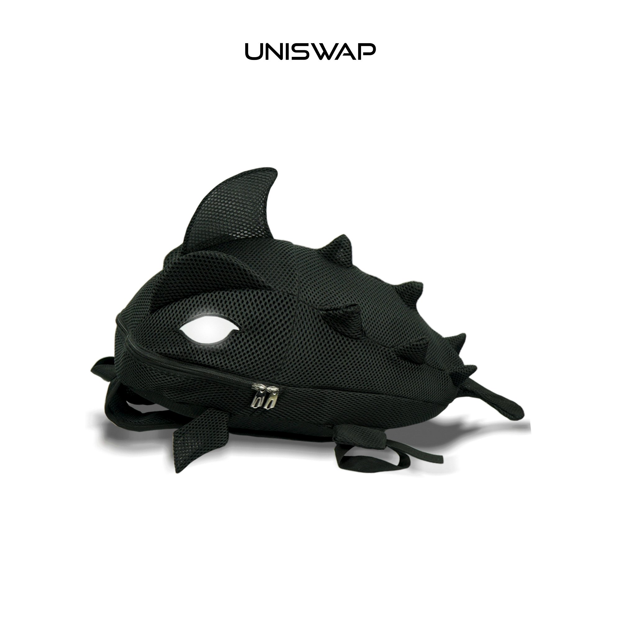 Balo khủng long đựng nón,đựng dụng cụ (Màu đen) - VẢI LƯỚI MÀU ĐEN