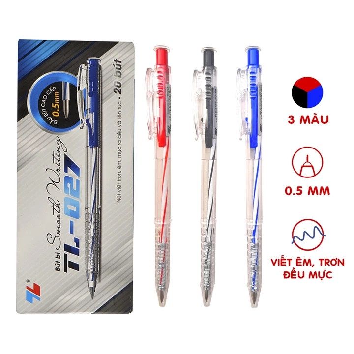 bút bi TL 027 hộp 20 bút