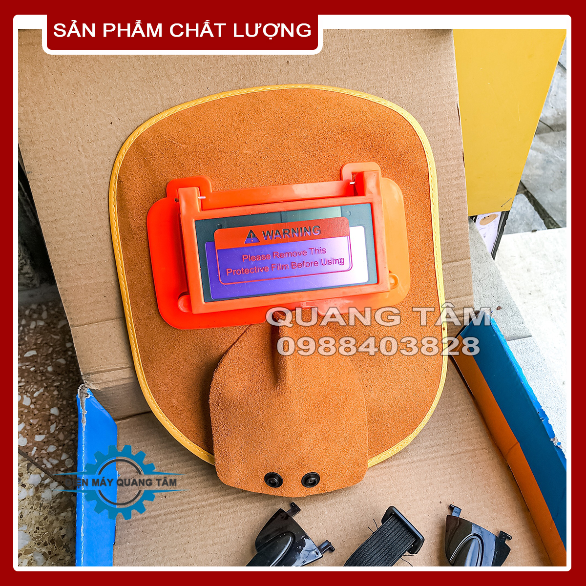 Mặt nạ hàn điện tử da bò nắp lật đóng mở 5100b
