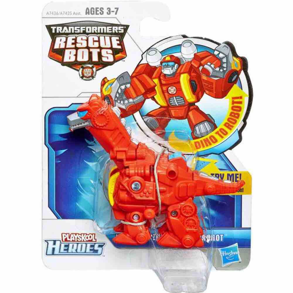 Robot Transformers Playskool Heroes Rescue Bots Chase the Rescue Dinobot (Box)