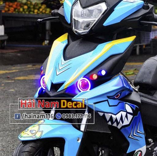 Bộ Tem Trùm Winner 150 Cá Mập Xanh Trắng
