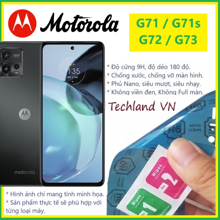 Cường Lực Phủ Nano Motorola Moto G71 / G72 / G73 / G71s - Trong Suốt, Không Full Màn, Không Viền Đen