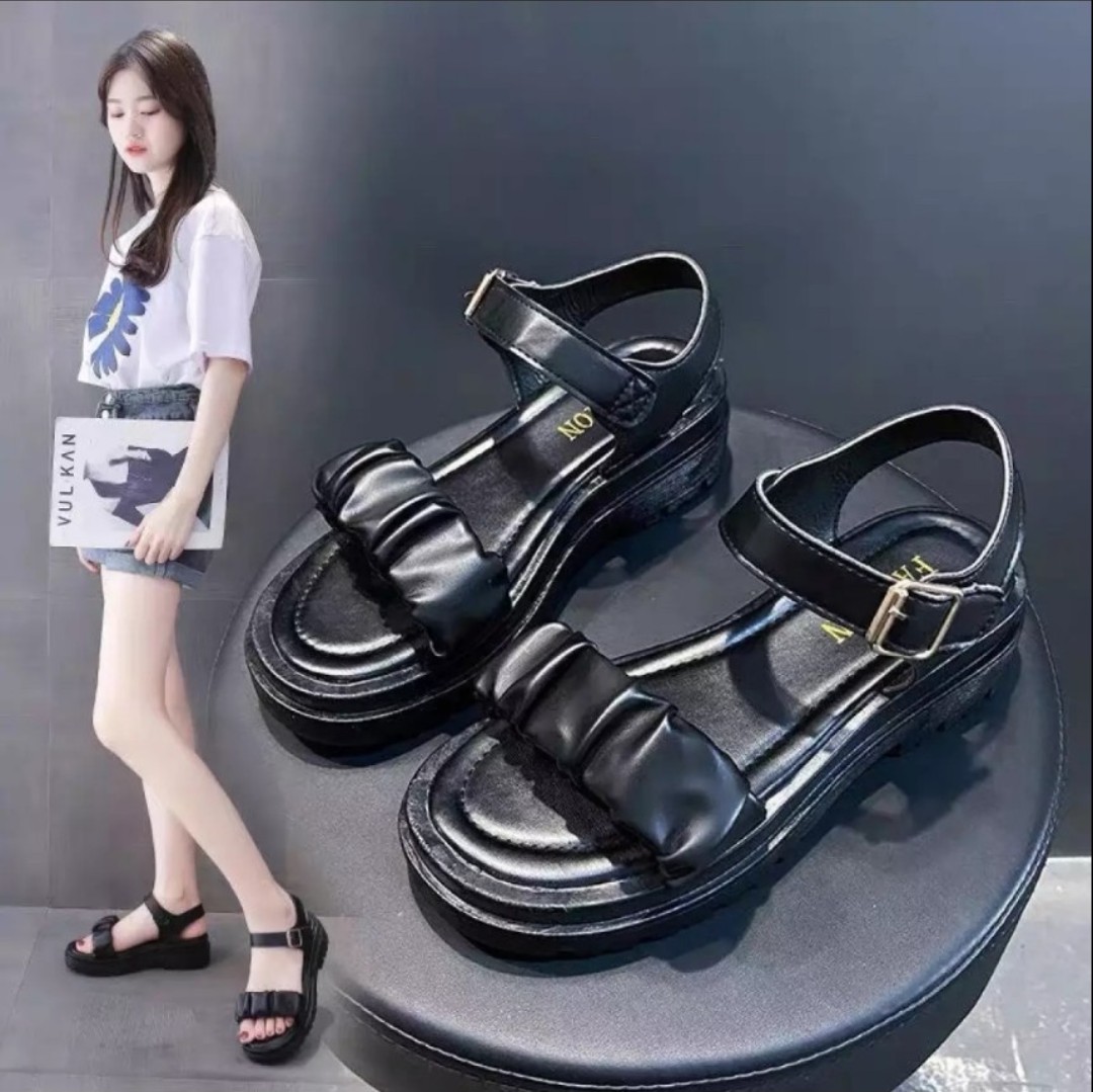 Sandal Nữ - Giày sandal đơn giản bản nhúng bèo xinh xắn