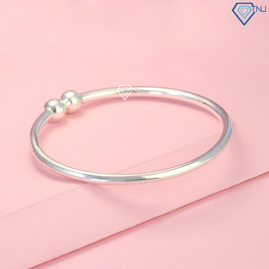 Lắc tay kiềng bạc nữ đẹp LTN0204 - Trang Sức TNJ