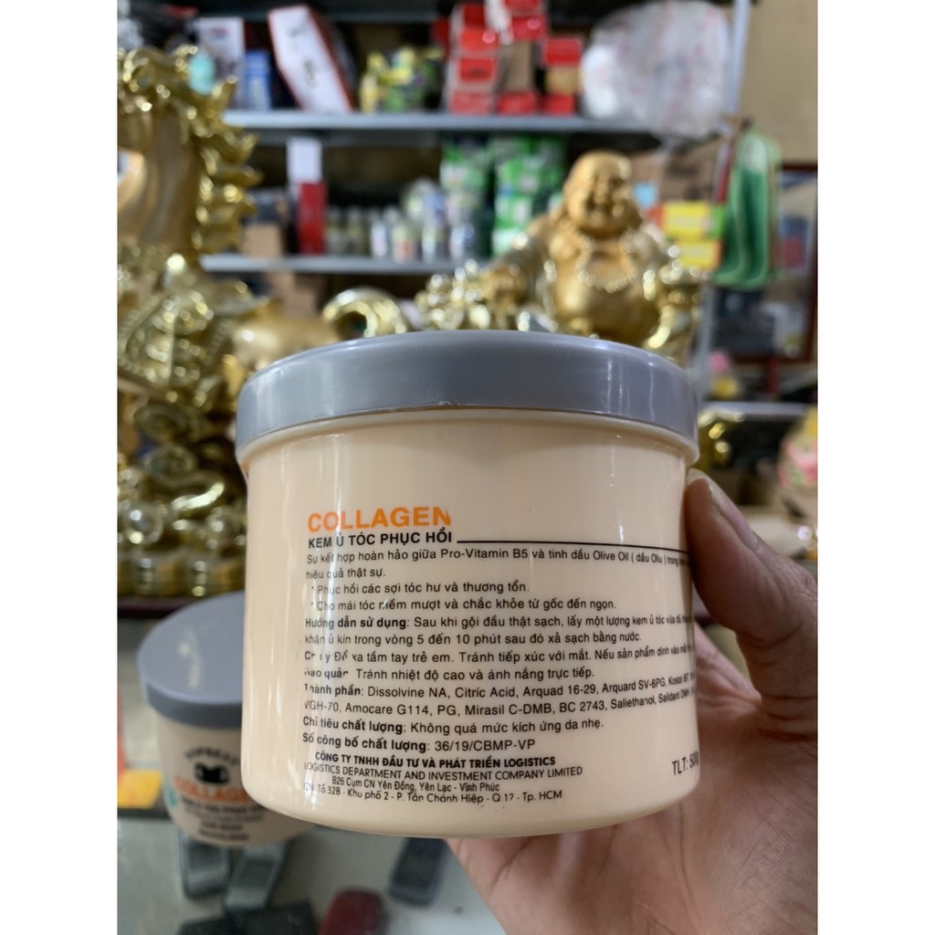 kem ủ tóc phục hồi topbest collagen 500ml