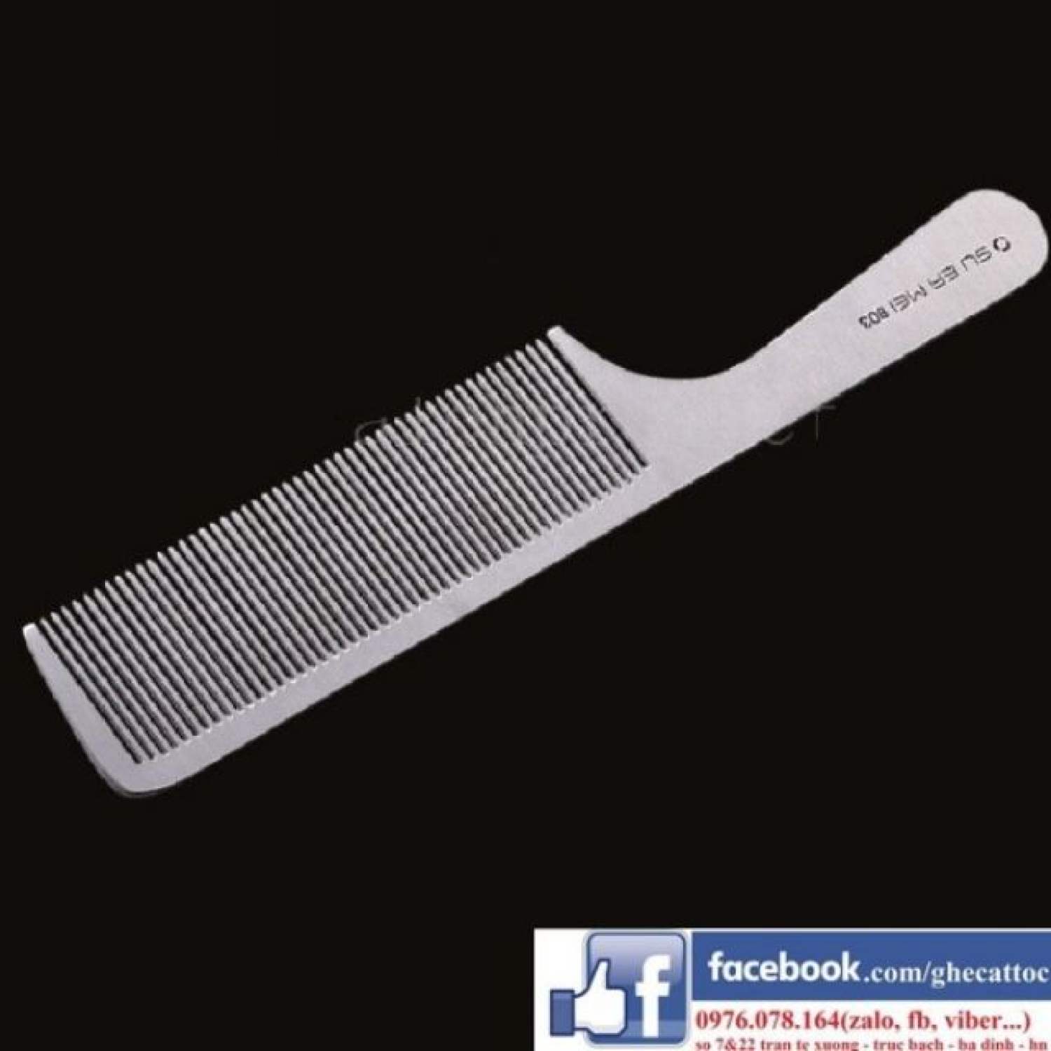LƯỢC THÉP BẢN TO CẮT TÓC NAM BARBER 803