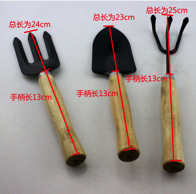 Bộ 3 món xẻng cào gỗ dụng cụ làm vườn size L - xem trong mô tả